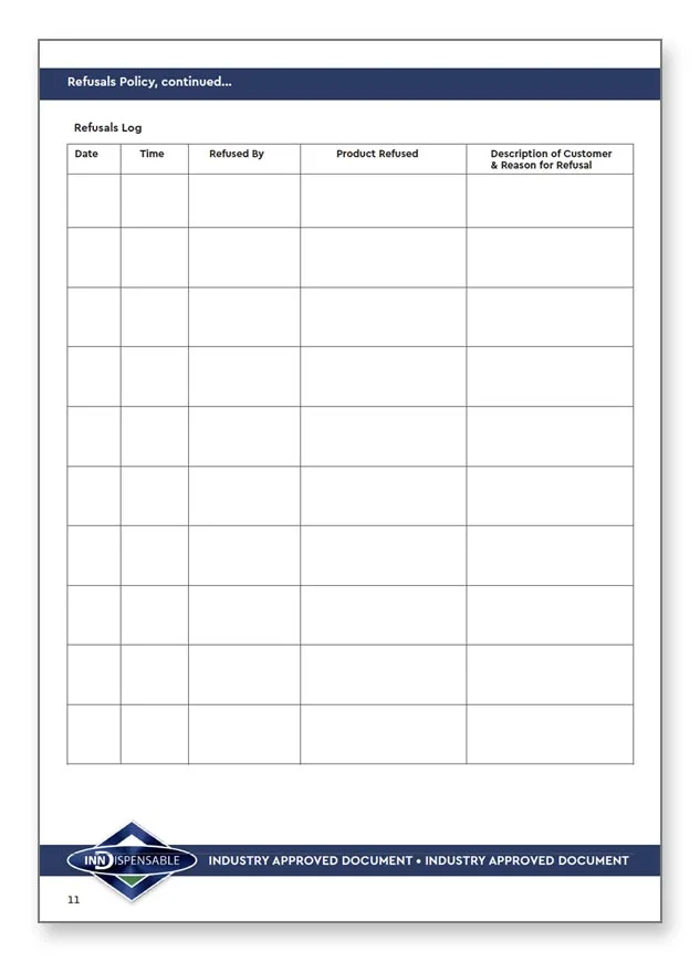 refusals log