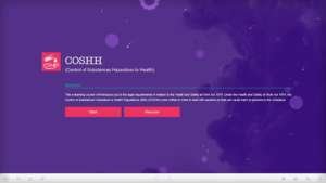 COSHH online course screenshot 1