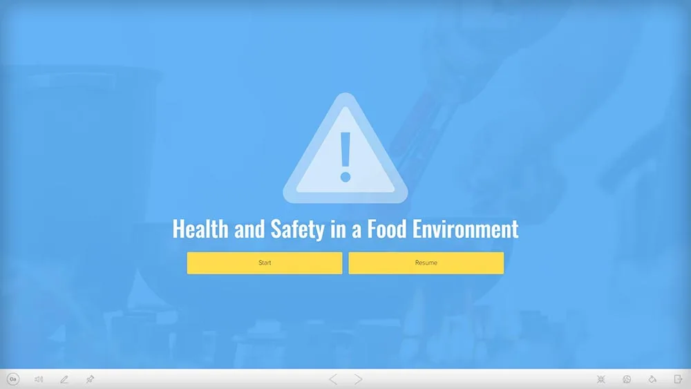food health safety online course screenshot 1